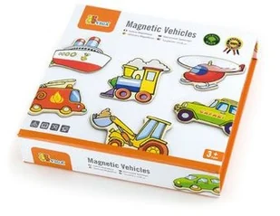 Viga Viga, drewniane magnesy Pojazdy - Układanki dla dzieci - miniaturka - grafika 3