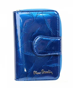 Pierre Cardin Portfel Damski Skóra Naturalna Z Suwakiem Piórnik 13 cm Lakierowany - Portfele - miniaturka - grafika 6