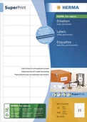 Etykiety do drukarek - Herma Etiketten Premium A4 wei 66x25,4 mm Papier 3300 St. - 4275 - miniaturka - grafika 1