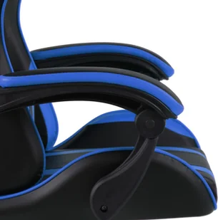 vidaXL Fotel dla gracza, czarno-niebieski, sztuczna skóra vidaXL - Fotele gamingowe - miniaturka - grafika 5