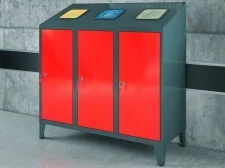 Malow Pojemnik do segregacji odpadów MPO 03k z koszami MPO 03k - Szafy biurowe - miniaturka - grafika 2