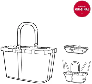 Reisenthel Koszyk / torba na zakupy Carrybag - frame twist azure RBK4098 - Torby i wózki na zakupy - miniaturka - grafika 5