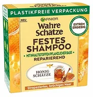Szampony do włosów - Garnier Prawdziwe skarby, stały szampon do miodu, z woskiem pszczelim, naprawia zniszczone, łamliwe włosy, biologiczna formuła ulegająca biodegradacji, wegańska, 1 sztuka C6455100 - miniaturka - grafika 1