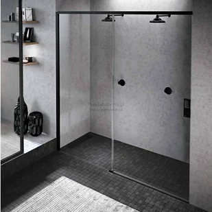 Novellini Opera 2PH Drzwi prysznicowe przesuwne wnękowe 197-200x200 cm lewe, szkło przezroczyste, profile chrom, OPE2PH197S-1K - Ścianki i drzwi prysznicowe - miniaturka - grafika 2