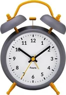 Zegary - Fisura budzik Retro 16 x 5,5 x 11,5 cm stal szara/żółta twm_965341 - miniaturka - grafika 1