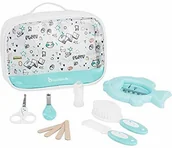 Inne akcesoria do pielęgnacji dzieci - Badabulle B032000 pudełko do kąpieli woreczek do pielęgnacji dziecka plouf z 7 akcesoriami, niebieskie - miniaturka - grafika 1