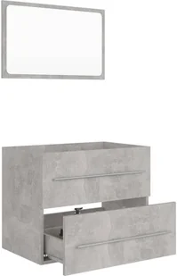 VidaXL Lumarko 2-częściowy zestaw mebli łazienkowych, szarość betonu, płyta 804849 VidaXL - Meble łazienkowe - miniaturka - grafika 3
