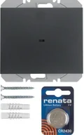 Systemy inteligentnych domów - Berker Hager Hager KNX RF K.1/K.5 antracyt ścienny nadajnik radiowy 1-krotny płaski quicklink B_85655275 - miniaturka - grafika 1