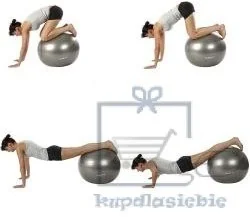 Movit Piłka gimnastyczna 75 cm czerwona - Piłki do ćwiczeń - miniaturka - grafika 5