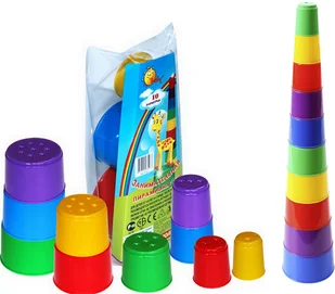 Kubeczki Piramidka Foremki 10 elem. - Zabawki do piasku - miniaturka - grafika 6