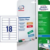 Magnesy - AVERY ZWECKFORM GmbH MAGNESY DO NADRUKU 78x28 AVERY 5 ARKUSZY 52271 - miniaturka - grafika 1