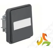 Wyłączniki światła i elektryczne - Hager BERKER W.1 Moduł wyłącznika 1-klawiszowy uniwersalny (schodowy) z podświetlanym p. opisowym IP55 szary 30863535 30863535/HAG - miniaturka - grafika 1