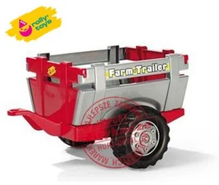 Rolly Toys Traktor Junior Rt Czerwony Z Przyczepą - Jeździki dla dzieci - miniaturka - grafika 5