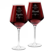 Gadżety dla niej i dla niego - Murrano Kieliszki avant-garde x2 z grawerem dla mamy i taty 2xSKI-AG-014 - miniaturka - grafika 1