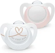Smoczki uspokajające - NUK NUK Star Baby smoczek | 0-6 miesięcy | silikonowe smoczki bez BPA | różowe | 2 sztuki - miniaturka - grafika 1
