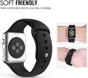 Tech-Protect Pasek Smoothbanb do Watch 1/2/3/4 42/44mm) Czarny - Akcesoria do smartwatchy - miniaturka - grafika 4