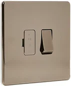 Bezpieczniki elektryczne - Grene BG Electrical BG elektryczna bezśrubowa płaska płytka przełączana złącza, czarny nikiel, 13 A FBN50-01 - miniaturka - grafika 1