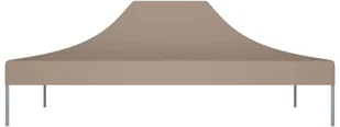 VidaXL Dach do namiotu imprezowego, 4 x 3 m, taupe, 270 g/m 315356 VidaXL - Pawilony ogrodowe - miniaturka - grafika 4