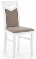 Krzesła - Białe krzesło drewniane tapicerowane H4-L85 - miniaturka - grafika 1