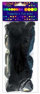 DP Craft Pompony akrylowe mix Czarne - Zabawki kreatywne - miniaturka - grafika 4