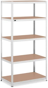 MSW MSW Regał magazynowy 100 x 60 x 197 cm 5 x 150 kg szary MSW-STSH-28 - Szafy i regały magazynowe - miniaturka - grafika 2
