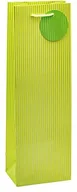 Opakowania i torebki na prezenty - TSI TSI 85286-6 woreczek na prezent z napisem Hot Stamping"Stripki", 4 opakowania, rozmiar butelki (12 x 8 x 36 cm), kolor zielony 85286-6-A - miniaturka - grafika 1