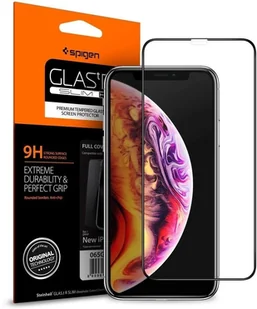 Spigen Szkło Glas.tR Slim FC Apple iPhone X Xs Czarne 4250X1 - Szkła hartowane na telefon - miniaturka - grafika 10