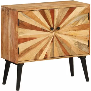 vidaXL Szafka z litego drewna mango, 85 x 30 x 75 cm - Komody - miniaturka - grafika 7