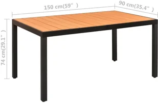 vidaXL 7-częściowy zestaw mebli ogrodowych, czarno-brązowy 3060055 - Meble ogrodowe - miniaturka - grafika 11