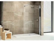 Ścianki i drzwi prysznicowe - Novellini Giada Ścianka profil biały 120 cm GIADAH120-1A - miniaturka - grafika 1