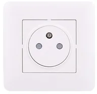 Gniazdka elektryczne - Solight Solight 5B142  Gniazdko SLIM PUSH, biały - miniaturka - grafika 1