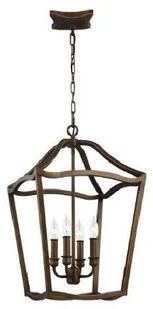Feiss Wisząca LAMPA antyczna FE-YARMOUTH-4P Elstead metalowa OPRAWA świecznikowy ZWIS klatka brąz FE-YARMOUTH-4P - Lampy sufitowe - miniaturka - grafika 2
