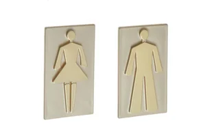 Oznaczenie toalety samoprzylepne -POSTAĆ 8,5 cm oliwka - plakietka - Systemy ekspozycyjne i znaki informacyjne - miniaturka - grafika 2