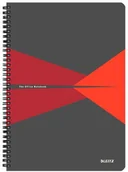 Notesy i bloczki - Leitz Kołonotatnik Office Card A4 w kratkę czerw KZK1043 - miniaturka - grafika 1