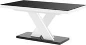 Stoły - Hubertus Stół XENON LUX 160256 x89 czarny połysk/biały połysk rozkładany HS-XENON-LUX-BW - miniaturka - grafika 1