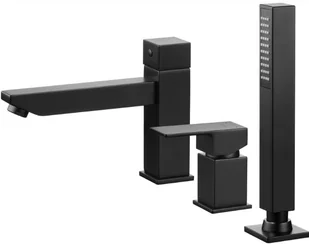 Deante Anemon Bis Nero bateria wannowo-prysznicowa 3-otworowa czarna BBZN13M BBZ_N13M - Baterie wannowe i prysznicowe - miniaturka - grafika 2