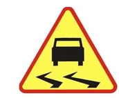 Wyposażenie miejsc publicznych - znak ostrzegawczy A-15 Śliska jezdnia - miniaturka - grafika 1