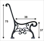 Pozostałe meble ogrodowe - unimet NOGA DO ŁAWKI - PARKOWA - miniaturka - grafika 1