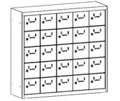 Szafki biurowe - Malow Szafka śniadaniowa SUS 255p drzwi skrzydłowe-przelotowe SUS 255p - miniaturka - grafika 1