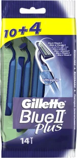 PROCTER & GAMBLE Gillette Blue II Plus Jednorazowe maszynki do golenia 14 sztuk - Maszynki do golenia i wkłady - miniaturka - grafika 2