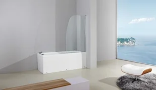 Massi ARCO Parawan nawannowy, szkło transparentne 80x140cm EasyClean MSKP-FA657 - Parawany nawannowe - miniaturka - grafika 3