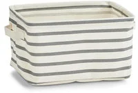 Zeller Koszyk do przechowywania STRIPES "M" kolor szary B07DVX65J5 - Pudła i pojemniki do przechowywania - miniaturka - grafika 4