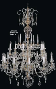 Elita bohemia Żyrandol kryształowy pałacowy 18-ramienny - Bohemia L 672/18/19 - Lampy sufitowe - miniaturka - grafika 2