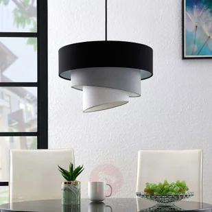 Lindby Coria lampa wisząca, czarna i szara - Lampy sufitowe - miniaturka - grafika 9