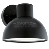 Lampy ogrodowe - Eglo Elewacyjna LAMPA zewnętrzna ENTRIMO 96207 ścienna OPRAWA ogrodowa KINKIET kopuła outdoor IP44 czarna 96207 - miniaturka - grafika 1