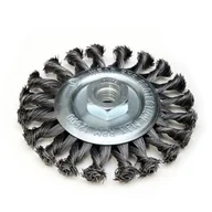 Akcesoria do elektronarzędzi - Dedra Szczotka druciana tarczowa stalowa 115mm M14 drut skręcany F39-115 Dom001487 - miniaturka - grafika 1