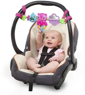 Bright Starts Muzyczny drążek z zabawkami Busy Birdies, różowy K52159 Chamo - Zabawki interaktywne dla dzieci - miniaturka - grafika 2