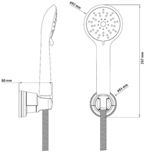 Deante ZESTAW NATRYSKOWY PUNKTOWY DALIA NND041K NDD041K - Baterie wannowe i prysznicowe - miniaturka - grafika 6