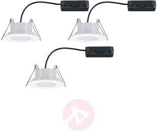 Paulmann spot wpuszczany LED Calla biały 3 szt. - Oprawy, klosze i abażury - miniaturka - grafika 5