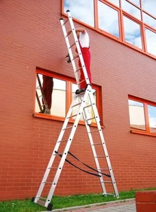 996 99674912 Drabina aluminiowa uniwersalna 3x10 Professional na schody wysokość robocza 7,55m) 74912-uniw - Drabiny - miniaturka - grafika 2